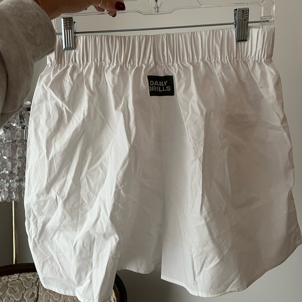 Daily Drills Poplin White Shorts